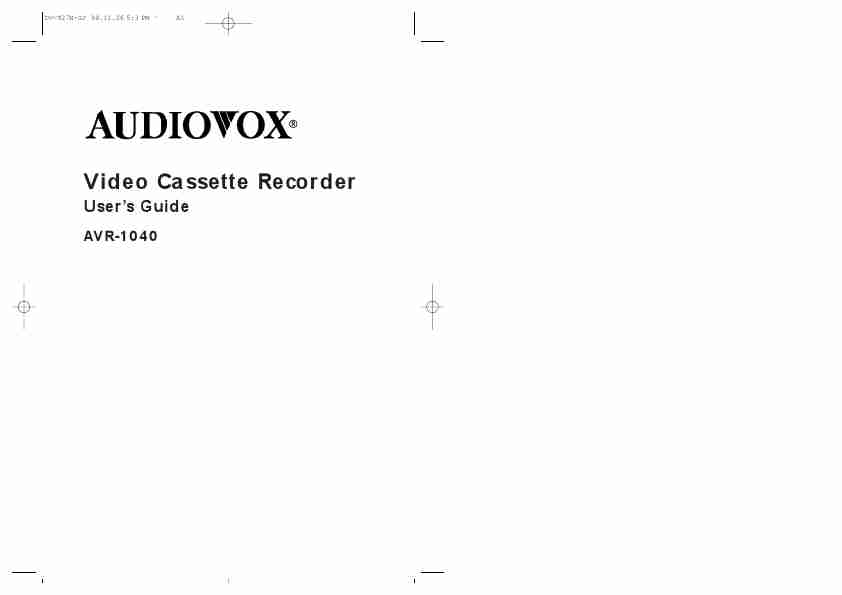 Audiovox VCR VE1040-page_pdf